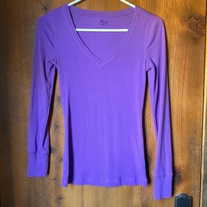 Juniors Purple Long-sleeve